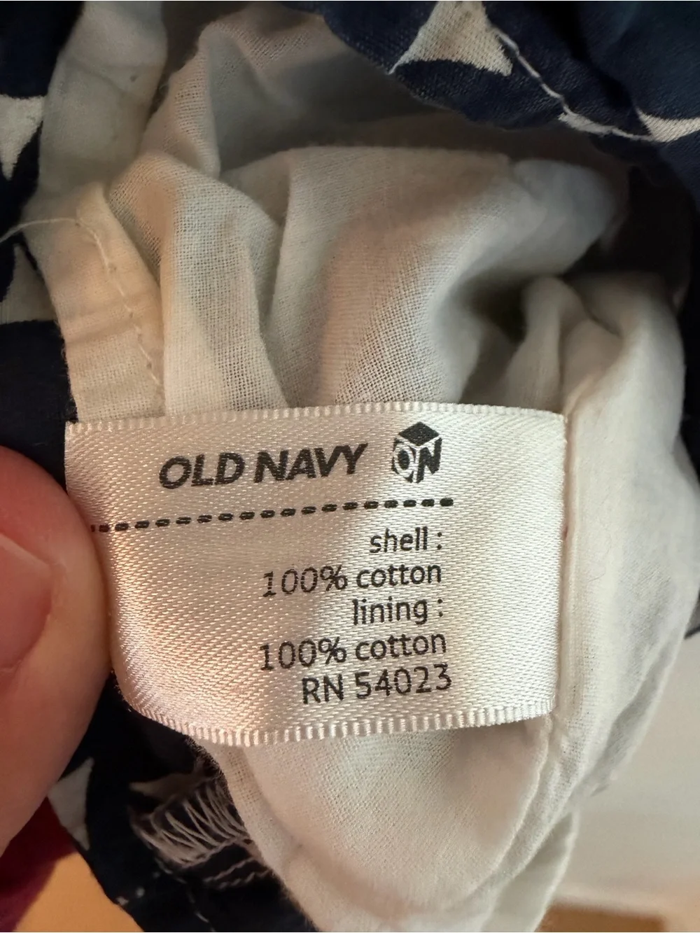 Old Navy Navy and White Geometric Halter Romper
